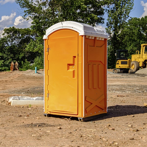 can i customize the exterior of the portable restrooms with my event logo or branding in Manheim